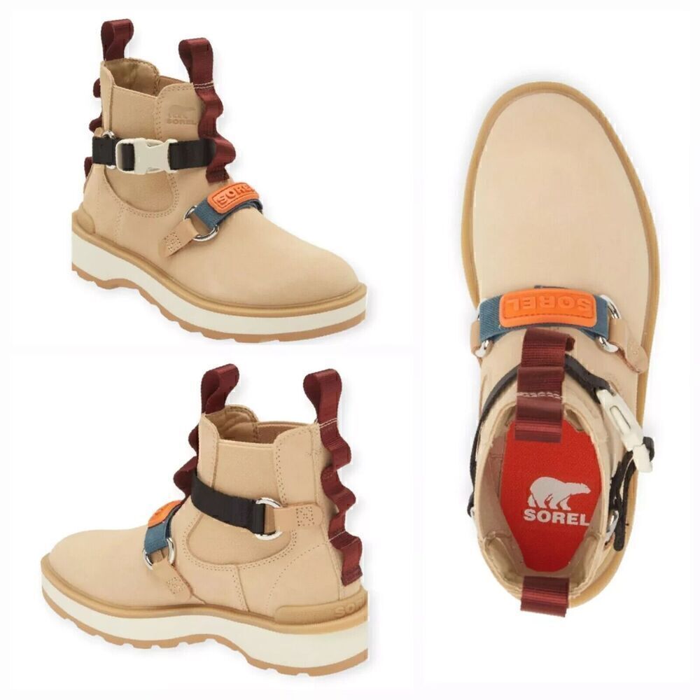 SOREL Hi-Line EQ Women's Waterproof Chelsea Boots in Chalk Size 8 NEW MSRP $185 - Picture 2 of 4